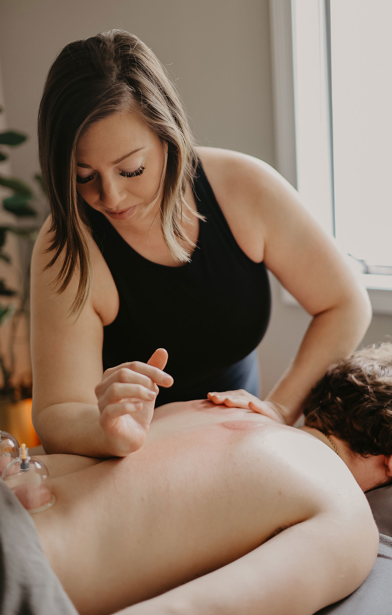 woman giving a massage